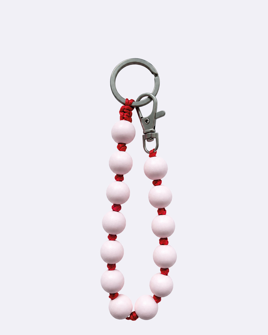 playful pearl keychain - pink & red
