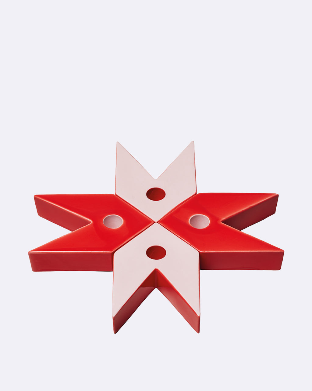 Kerzenhalter Stern - red & rose