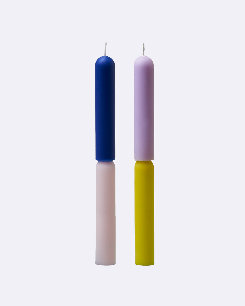Stabkerzen hemisphere - 2er Set blue/ rose & lavender/ lime