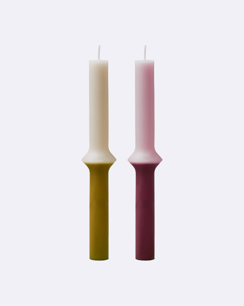 Stabkerzen UFO - 2er Set  khaki & dark red