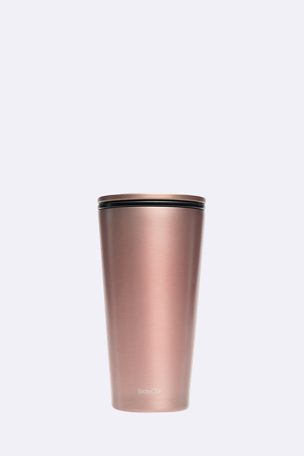 Thermobecher aus Edelstahl in Roségold mit Schriftzug "SlideCüP"