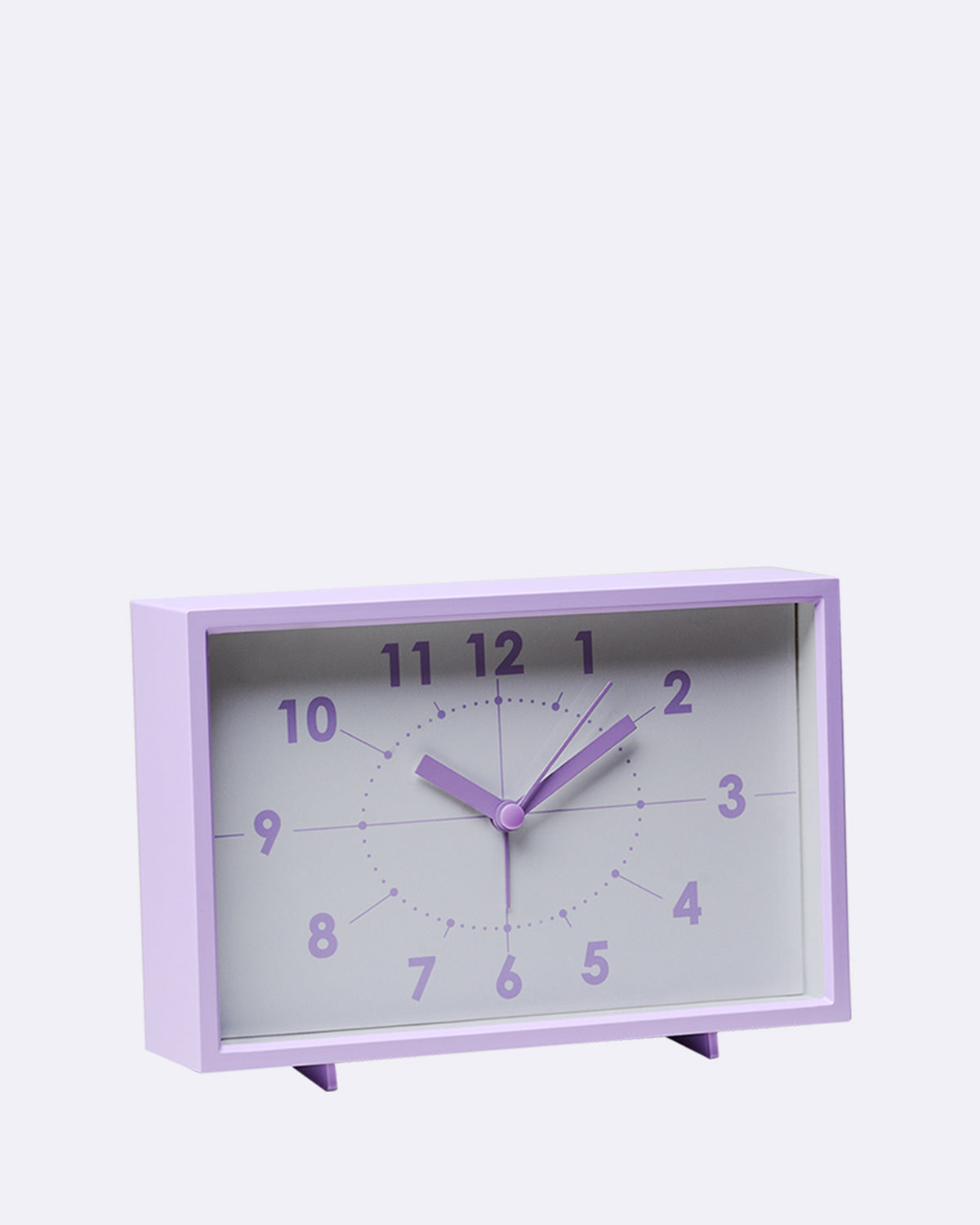 Rechteckige Analoguhr in violett