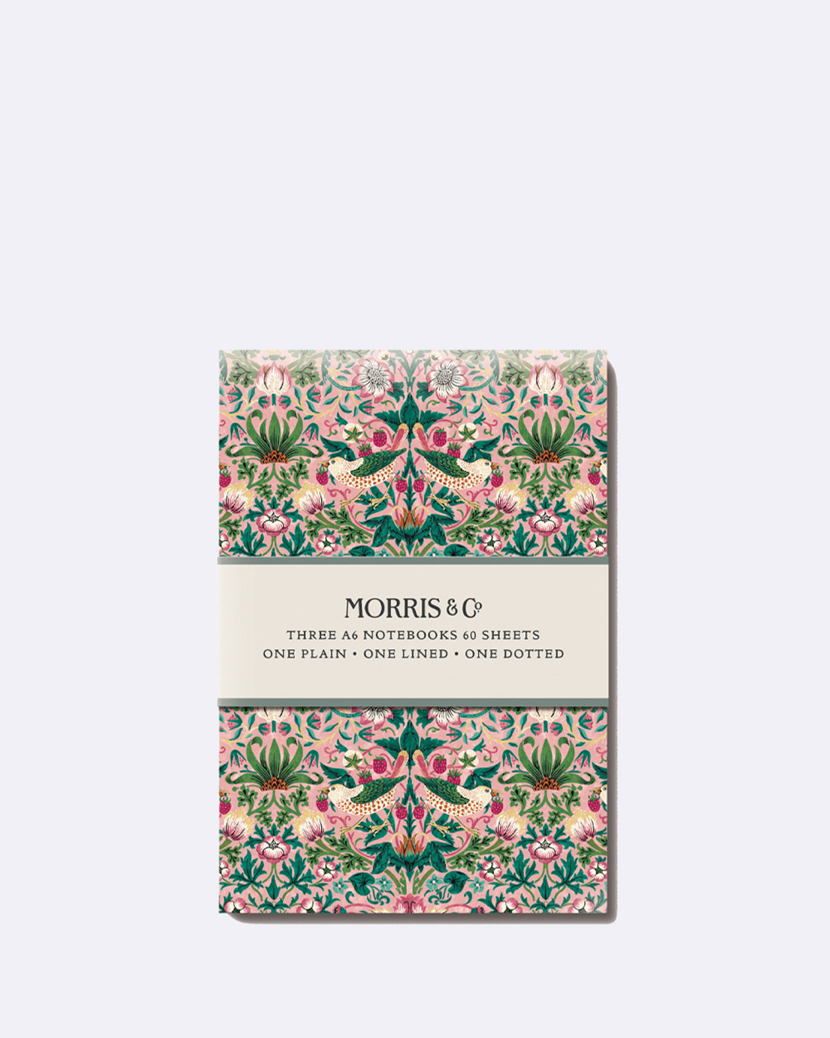 Notizbuch in pink mit Blumenmuster