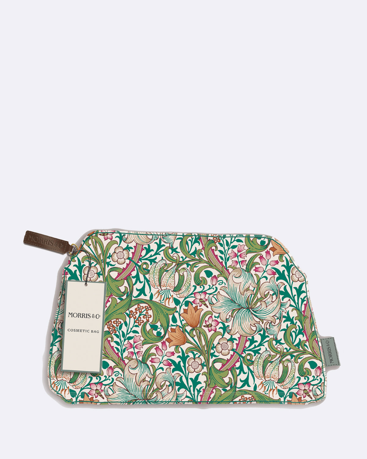 Kosmetiktasche mit Reißverschluss und buntem Blumenmuster 