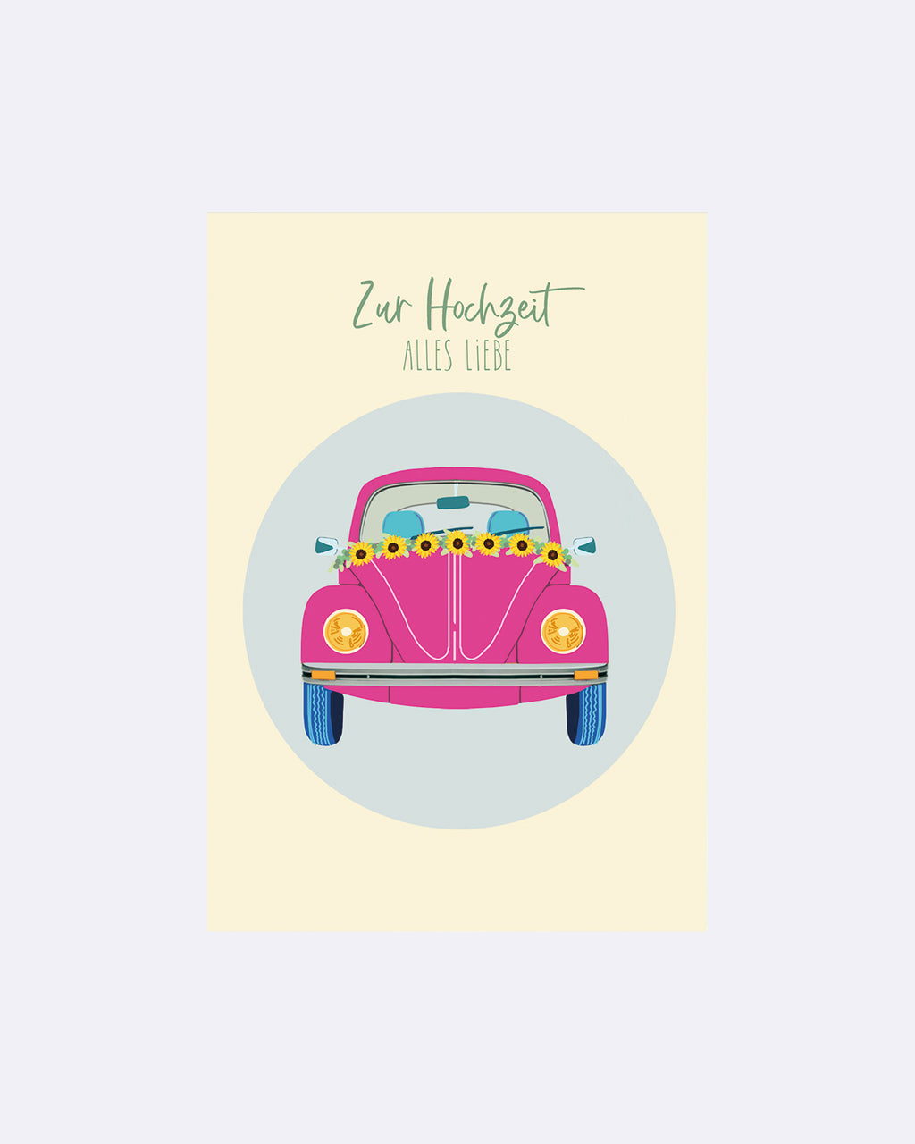 Yay Card Postkarte - Käfer Hochzeit
