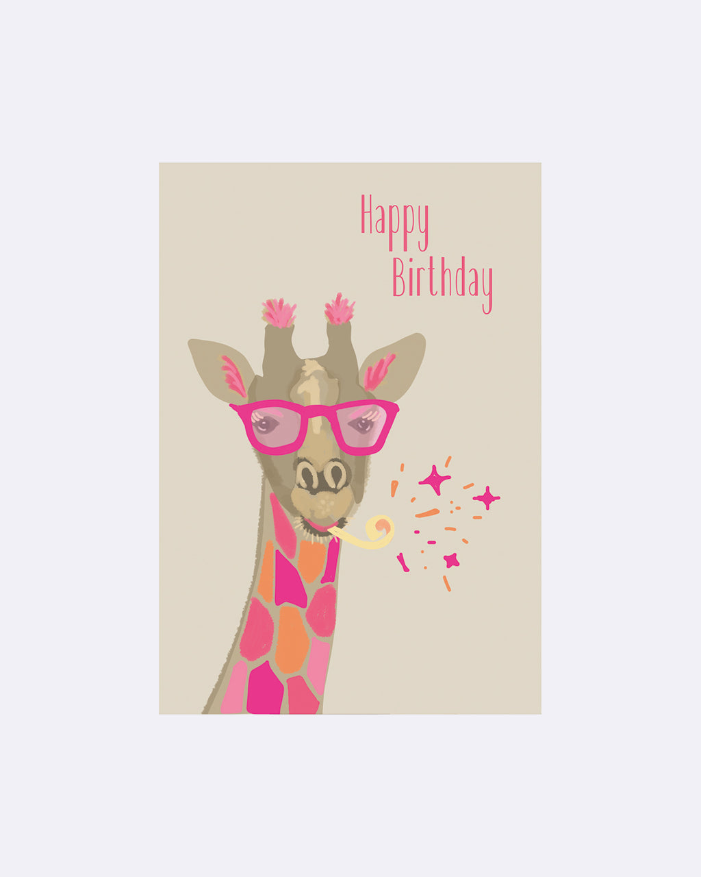 Yay Card Postkarte - Giraffe Happy Birthday