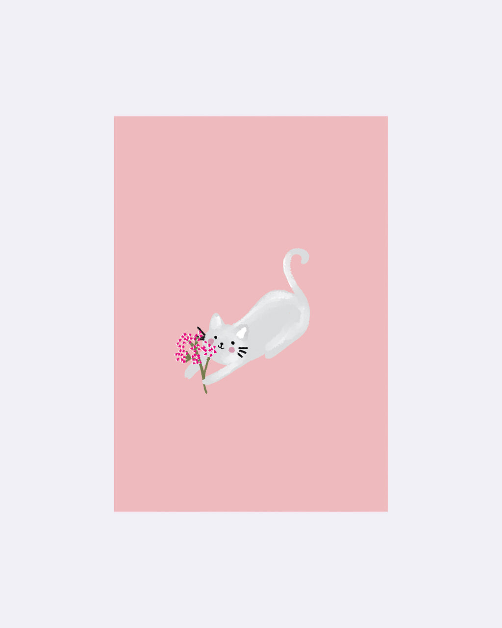 Yay Card Postkarte - Katze Blumen