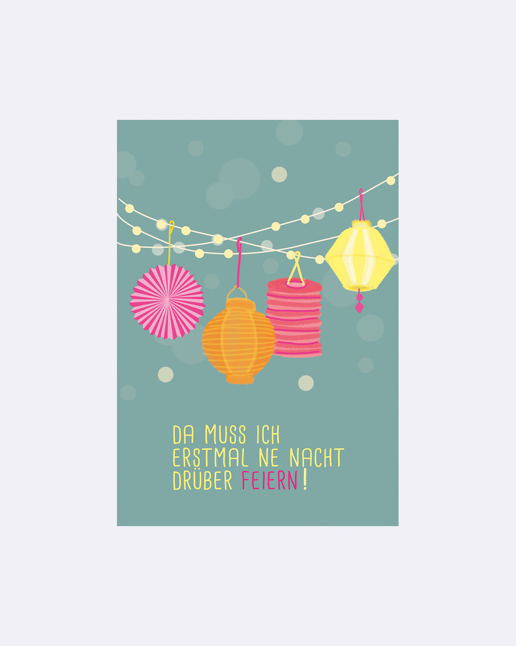 Yay Card Postkarte - Eine Nacht feiern