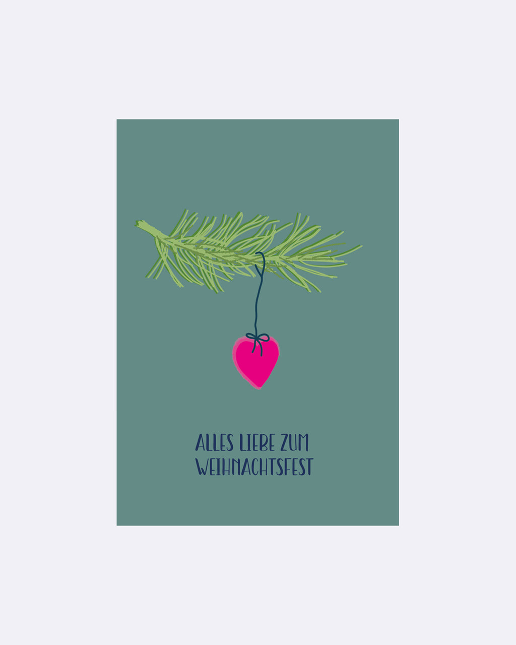 Yay Card Postkarte - Herzanhänger Weihnachtsfest
