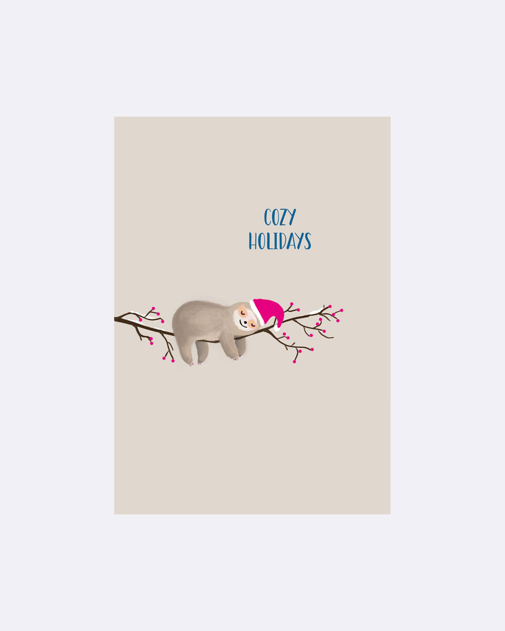 Yay Card Postkarte - Faultier Cozy Holidays