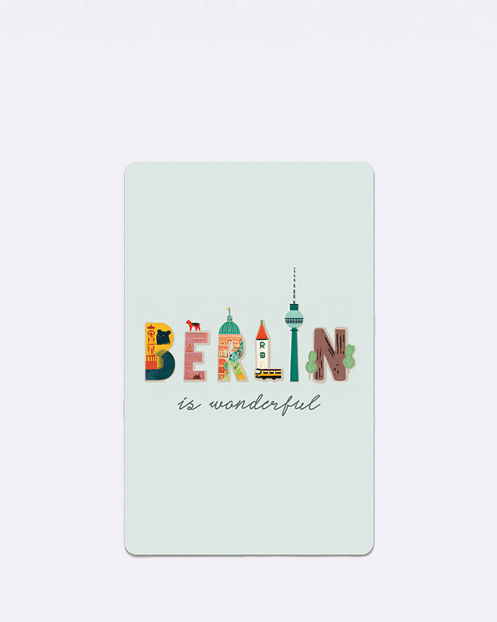 Mini Postkarten - Berlin is wonderful