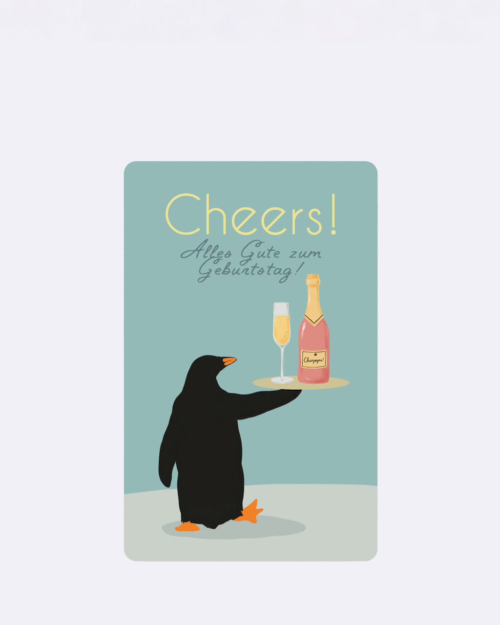 Mini Postkarten - Cheers Pinguin