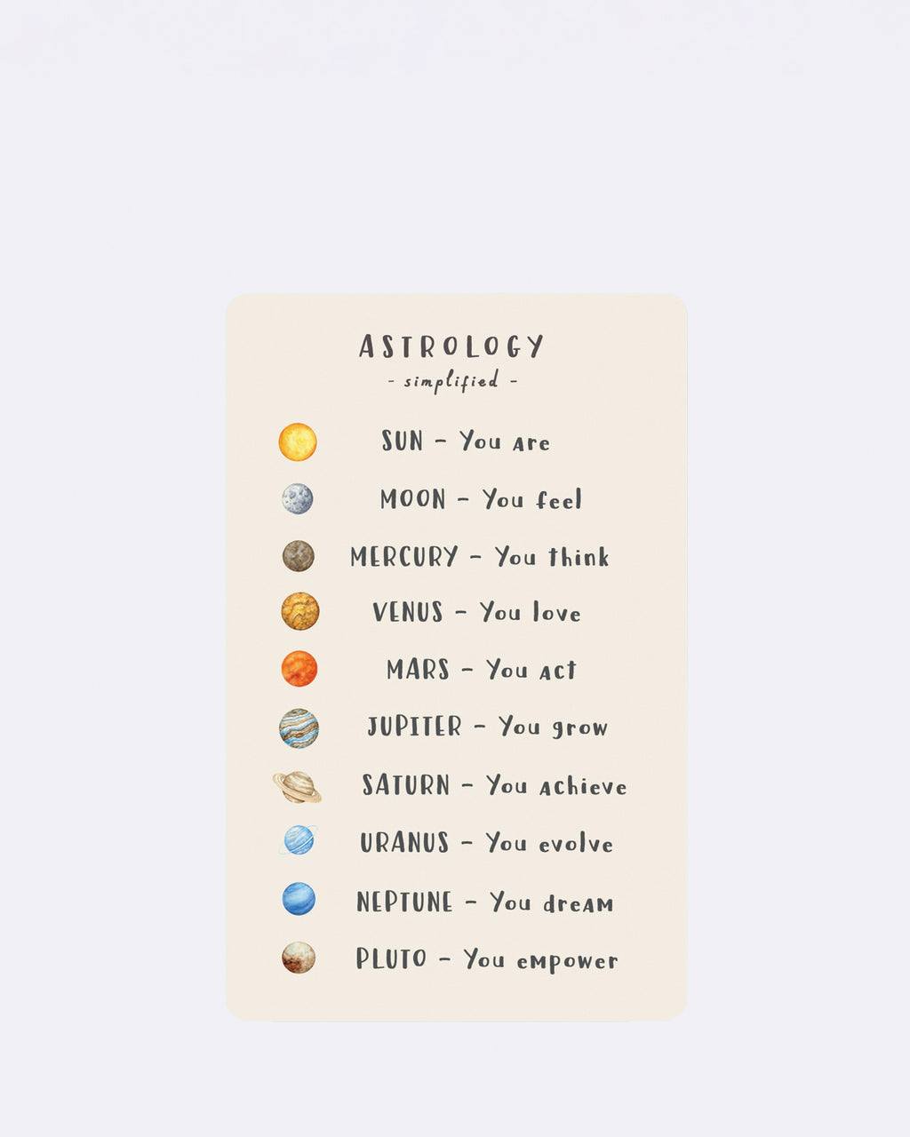 Mini Postkarten - Astrology