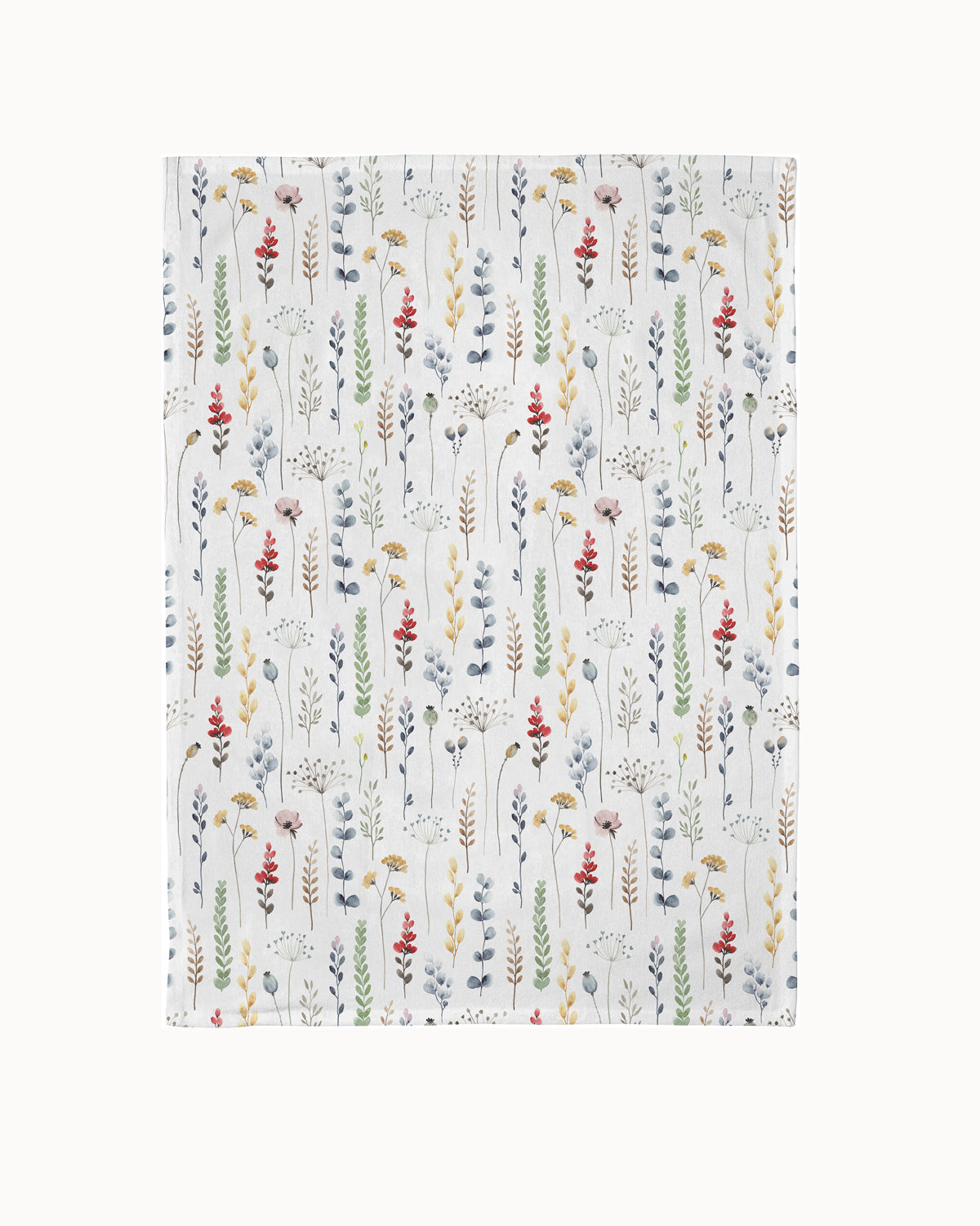 Geschirrhandtuch in weiß mit Blumenmuster