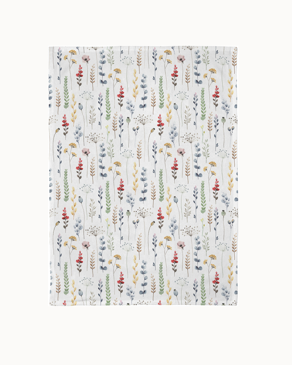 Torchon de cuisine bio Fleurs aquarelles