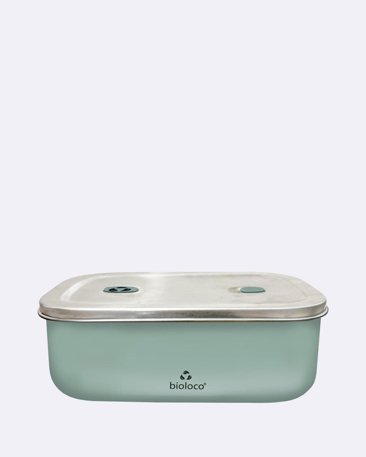 Lunchbox aus Metall in mintgrün 