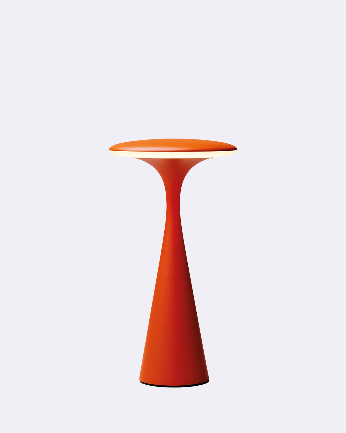 Tischlampe mit rundem Design in Orange