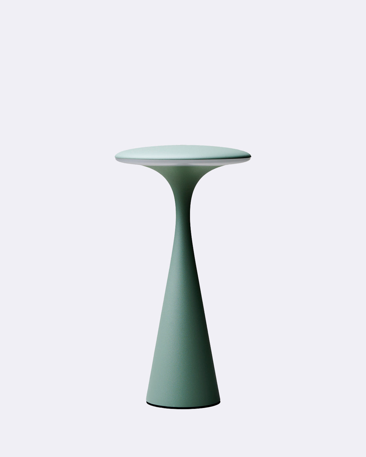 Tischlampe mit rundem Design in salbeigrün