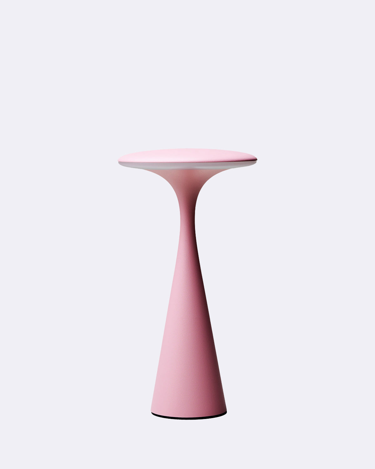 Tischlampe mit rundem Design in rosa
